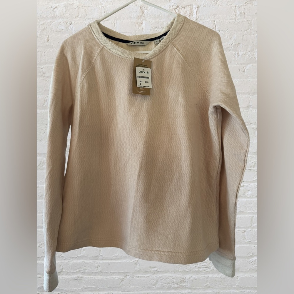 Orvis Women’s Blush Herringbone Crew Sweatshirt